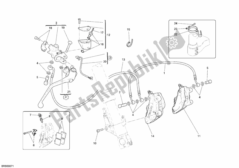 Toutes les pièces pour le Système De Freinage Avant du Ducati Superbike 999 S 2003